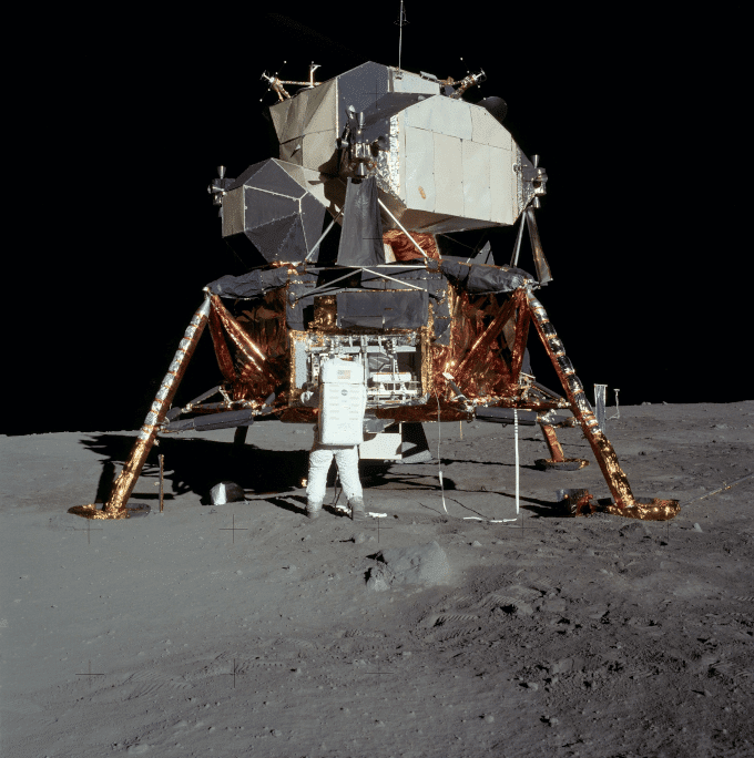 The apollo moon landing site